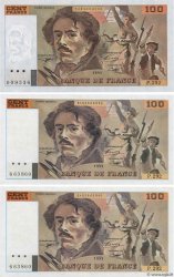 100 Francs DELACROIX 442-1 & 442-2 Faux FRANCE  1995 F.69ter.02c