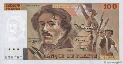 100 Francs DELACROIX 442-1 & 442-2 FRANCE  1995 F.69ter.02d UNC