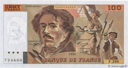 100 Francs DELACROIX 442-1 & 442-2 FRANCE  1995 F.69ter.02d