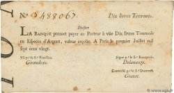 10 Livres Tournois typographié FRANKREICH  1720 Dor.22 fVZ