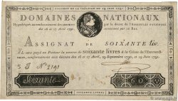 60 Livres FRANCE  1791 Ass.14a F