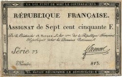 750 Francs FRANKREICH  1795 Ass.49a