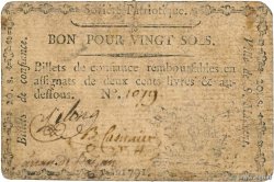 20 Sols FRANCE Regionalismus und verschiedenen Saint-Maixent 1791 Kc.79.064