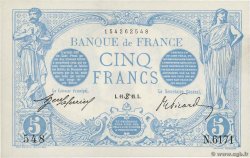 5 Francs BLEU FRANCIA  1915 F.02.28 AU