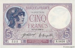 5 Francs FEMME CASQUÉE FRANCIA  1920 F.03.04
