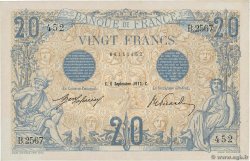 20 Francs BLEU FRANCIA  1912 F.10.02 q.FDC