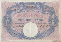 50 Francs BLEU ET ROSE FRANCIA  1904 F.14.16 q.BB