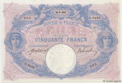 50 Francs BLEU ET ROSE FRANCIA  1915 F.14.28 SPL+