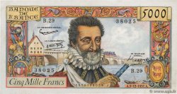 5000 Francs HENRI IV FRANCE  1957 F.49.04 SPL