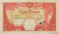 100 Francs SAINT LOUIS FRENCH WEST AFRICA Saint Louis 1905 P.10F VF