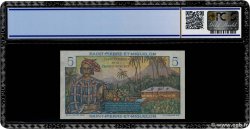 5 Francs Bougainville Spécimen SAINT PIERRE AND MIQUELON  1946 P.22s UNC-