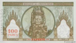 100 Francs Spécimen TAHITI  1961 P.14ds FDC
