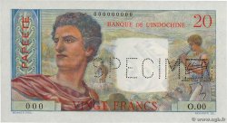 20 Francs Spécimen TAHITI  1954 P.21bs UNC
