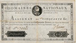 50 Livres FRANKREICH  1790 Ass.04a