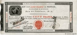 100 Francs Annulé FRANCIA  1803 PS.246b q.SPL