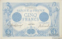 5 Francs BLEU FRANCIA  1916 F.02.37 EBC