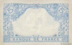 5 Francs BLEU FRANKREICH  1916 F.02.37 VZ