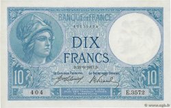 10 Francs MINERVE FRANCIA  1917 F.06.02 AU