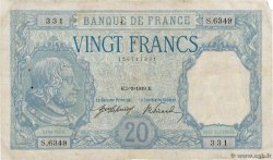 20 Francs BAYARD FRANKREICH  1919 F.11.04