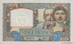 20 Francs TRAVAIL ET SCIENCE FRANCE  1941 F.12.16 SUP+