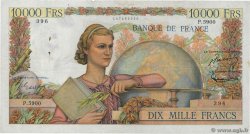 10000 Francs GÉNIE FRANÇAIS FRANKREICH  1953 F.50.68 fSS