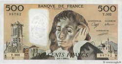 500 Francs PASCAL FRANCE  1989 F.71.42 XF