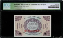 10 Francs Spécimen MARTINIQUE  1943 P.23s FDC