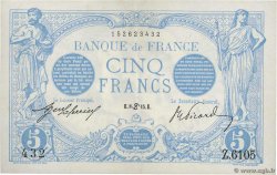 5 Francs BLEU FRANCIA  1915 F.02.28 EBC
