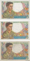 5 Francs BERGER Lot FRANCE  1943 F.05.05 / F.05.06 UNC-