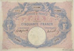 50 Francs BLEU ET ROSE FRANCE  1906 F.14.18 TTB