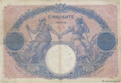 50 Francs BLEU ET ROSE FRANCE  1908 F.14.21 F