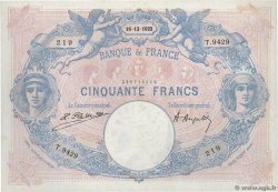 50 Francs BLEU ET ROSE FRANCIA  1922 F.14.35