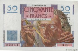 50 Francs LE VERRIER FRANKREICH  1946 F.20.04 fST+