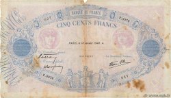 500 Francs BLEU ET ROSE modifié FRANKREICH  1940 F.31.57 fS