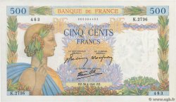 500 Francs LA PAIX FRANCIA  1941 F.32.15 SC+
