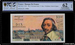 10 Nouveaux Francs RICHELIEU FRANCIA  1962 F.57.20 SC+