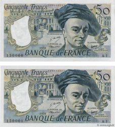 50 Francs QUENTIN DE LA TOUR Consécutifs FRANCIA  1976 F.67.01 AU