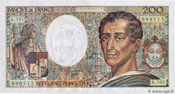 200 Francs MONTESQUIEU alphabet 101 FRANCIA  1992 F.70bis.01 AU+