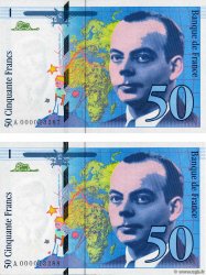 50 Francs SAINT-EXUPÉRY Consécutifs FRANKREICH  1992 F.72.01aA ST