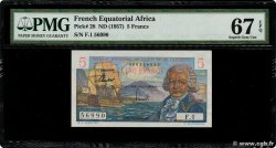 5 Francs Bougainville AFRIQUE ÉQUATORIALE FRANÇAISE  1957 P.28 FDC