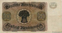 50 Rentenmark GERMANY  1934 P.172 F