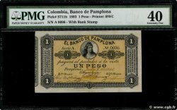 1 Peso Petit numéro COLOMBIA  1883 PS.0711b MBC+