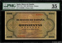 500 Pesetas SPANIEN  1938 P.114a SS