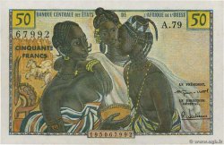 50 Francs WEST AFRIKANISCHE STAATEN  1958 P.001 fST+