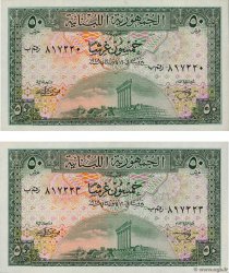 50 Piastres LEBANON  1948 P.043 AU
