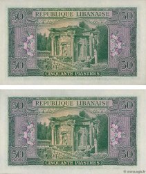 50 Piastres LEBANON  1948 P.043 AU