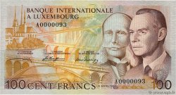 100 Francs Petit numéro LUXEMBURG  1981 P.14A fVZ
