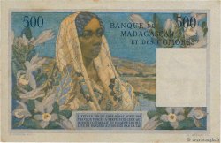 500 Francs MADAGASCAR  1950 P.047a XF-