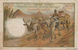 1000 Francs - 200 Ariary MADAGASCAR  1963 P.056b BC+