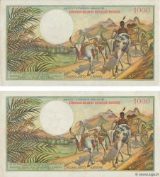 1000 Francs - 200 Ariary Consécutifs MADAGASCAR  1966 P.059a XF+